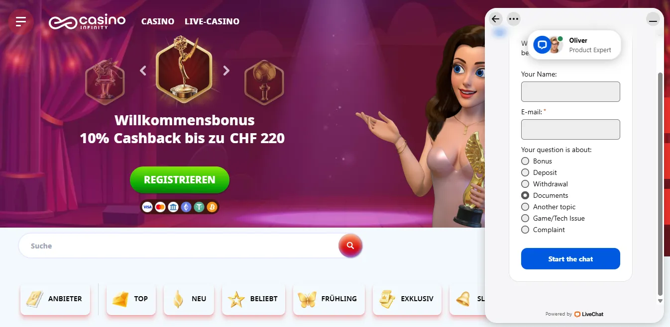 Neue Online Casinos Schweiz Kundensupport Servicequalität